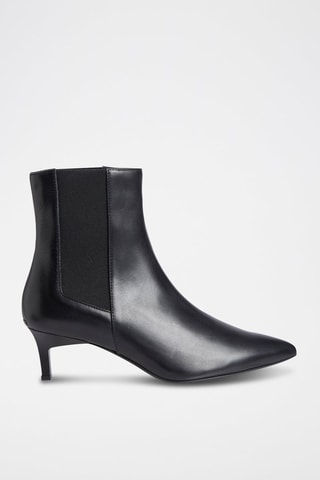 $Bottines Chelsea en cuir Noir