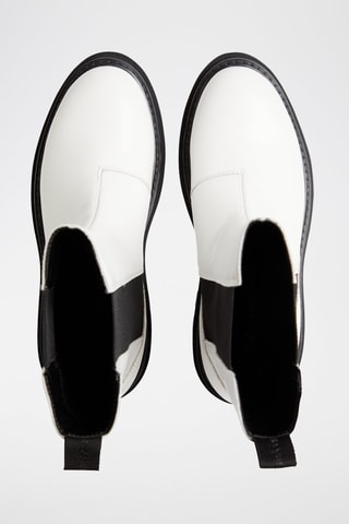$Bottines Chelsea en cuir Blanc