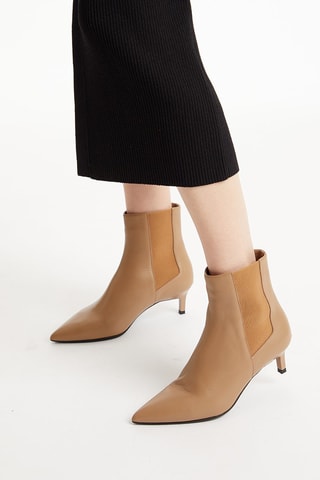 $Bottines Chelsea en nubuck Camel