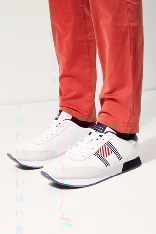 $Baskets en cuir Blanc