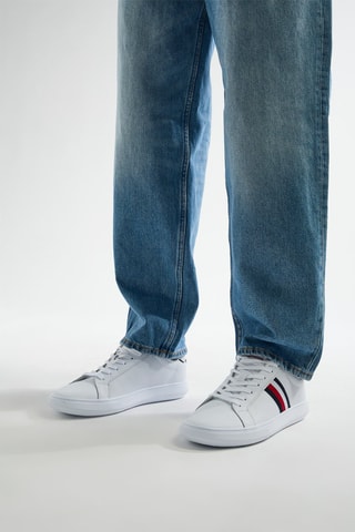 $Baskets en cuir - Blanc