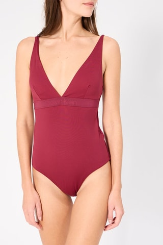 $Maillot 1 pièce Bordeaux