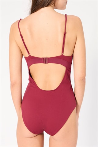 $Maillot 1 pièce Bordeaux