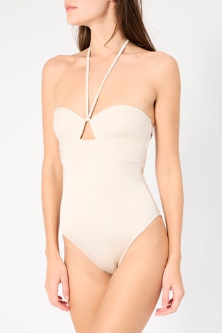 $Maillot 1 pièce Beige