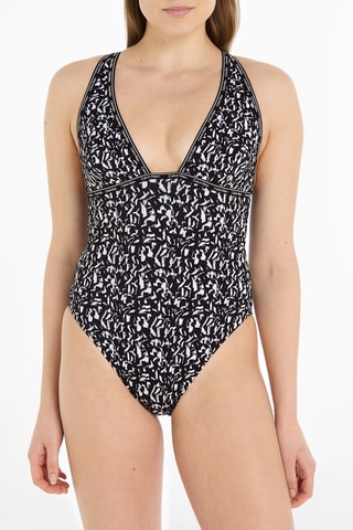 $Maillot 1 pièce Noir et blanc