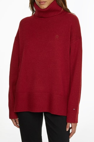 $Pull en laine Rouge