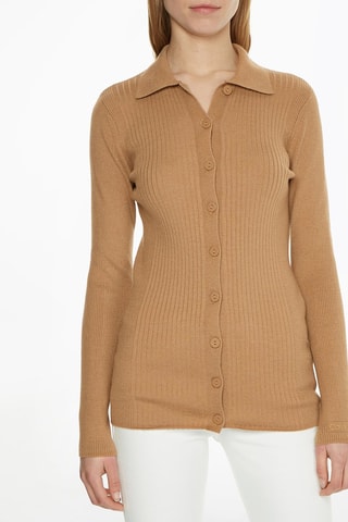 $Gilet en laine Camel