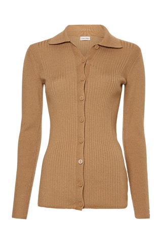 $Gilet en laine Camel