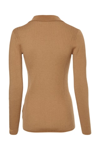 $Gilet en laine Camel