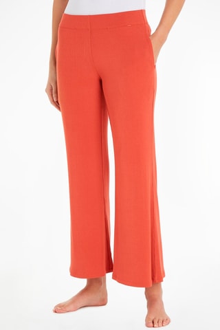 $Pantalon wide legs taille haute Rouge brique