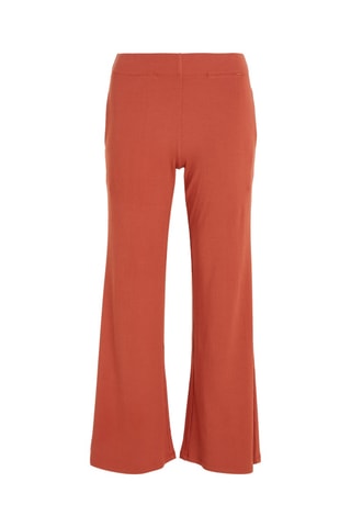 $Pantalon wide legs taille haute Rouge brique