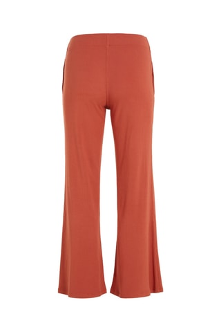 $Pantalon wide legs taille haute Rouge brique