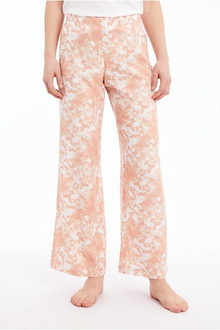 $Pantalon wide legs tie and dye Blanc et saumon