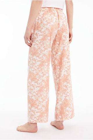$Pantalon wide legs tie and dye Blanc et saumon