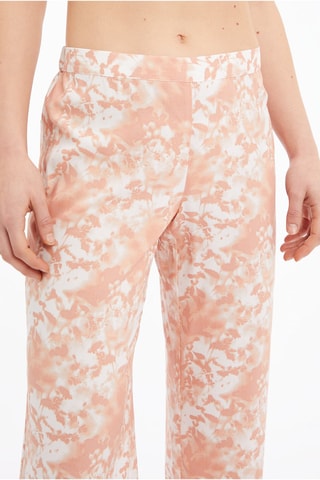 $Pantalon wide legs tie and dye Blanc et saumon