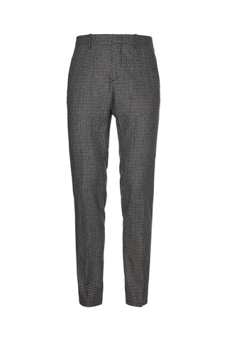 $Pantalon droit en laine vierge et cachemire - Gris foncé