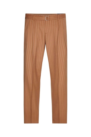 $Pantalon droit en laine vierge Beige et écru