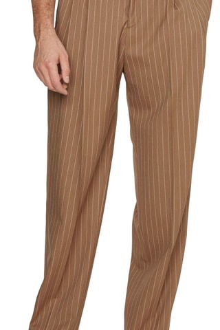 $Pantalon droit en laine vierge Beige et écru