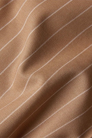 $Pantalon droit en laine vierge Beige et écru