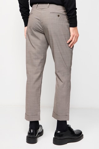 $Pantalon droit en laine Gris clair