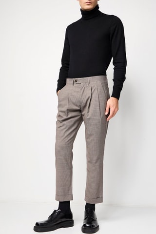 $Pantalon droit en laine Gris clair