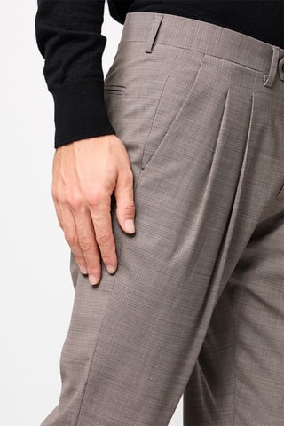 $Pantalon droit en laine Gris clair