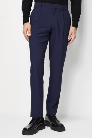 $Pantalon droit Bleu marine