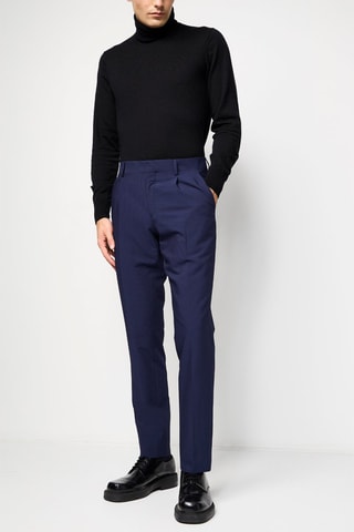 $Pantalon droit Bleu marine