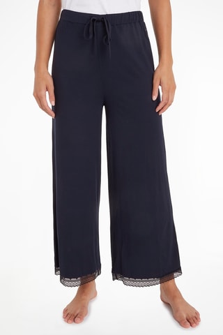 $Pantalon wide legs Bleu marine