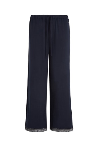$Pantalon wide legs Bleu marine