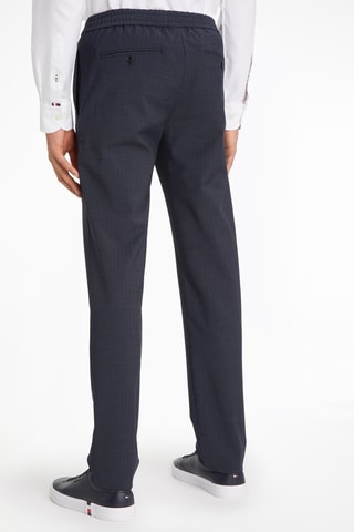 $Pantalon droit en laine Bleu marine