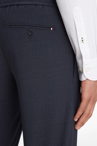 $Pantalon droit en laine Bleu marine