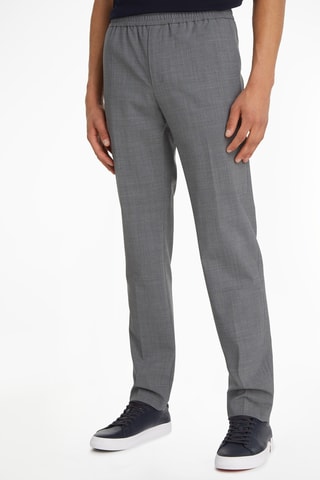 $Pantalon droit en laine Gris foncé