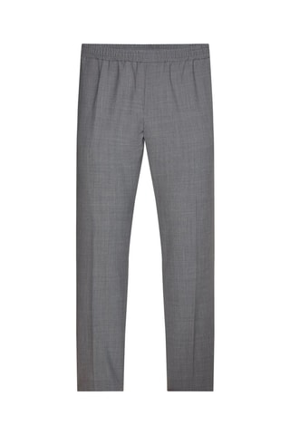 $Pantalon droit en laine Gris foncé