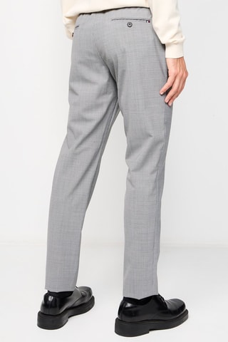 $Pantalon droit en laine Gris clair