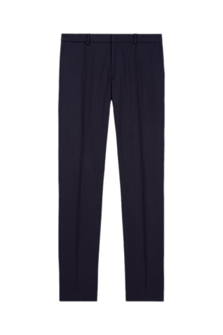 $Pantalon droit en laine Noir