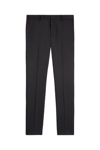 $Pantalon droit en laine Noir