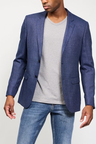$Veste en laine Bleu