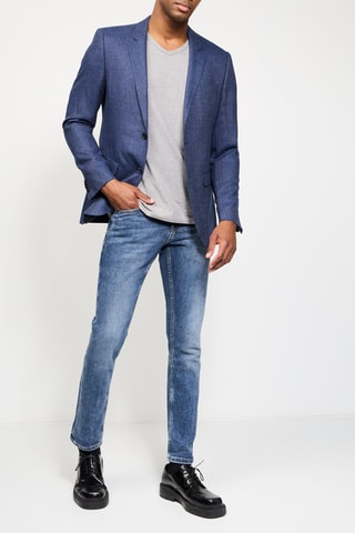 $Veste en laine Bleu