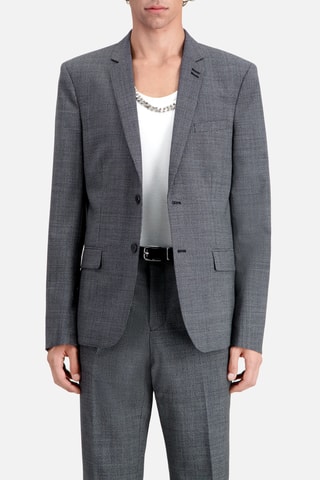 $Veste de costume en laine - Noir et écru