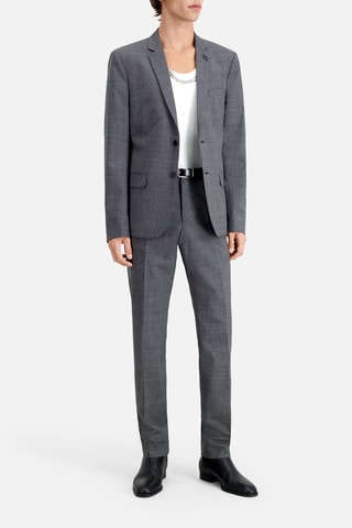 $Veste de costume en laine - Noir et écru