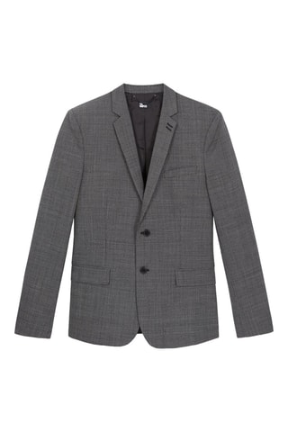 $Veste de costume en laine - Noir et écru