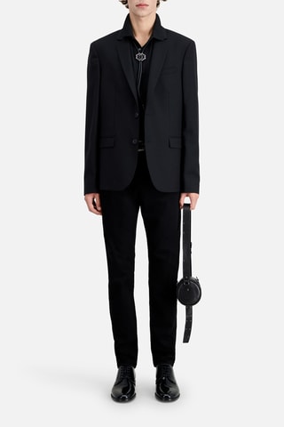 $Veste de costume en laine - Noir
