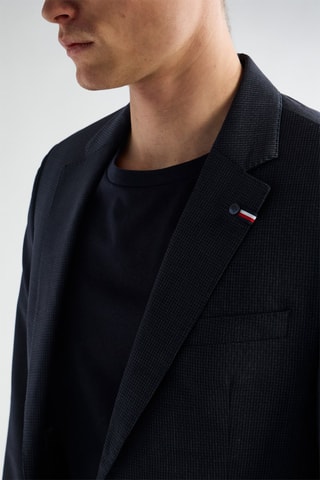 $Veste en laine vierge - Bleu marine