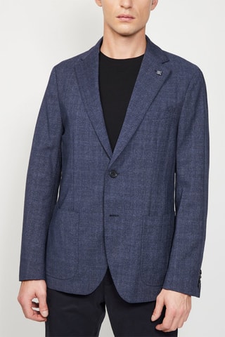 $Veste en laine Bleu marine chiné