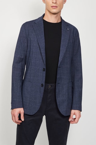 $Veste en laine Bleu marine chiné