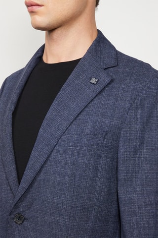 $Veste en laine Bleu marine chiné