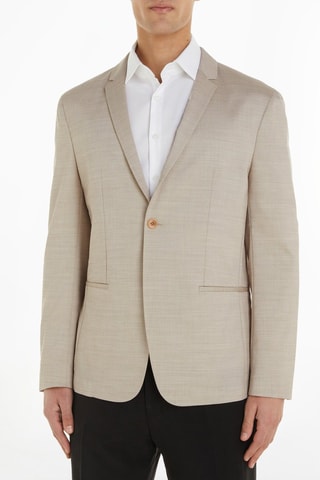 $Veste en laine vierge Beige chiné