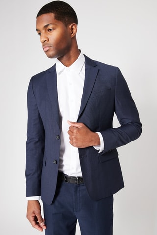$Veste en laine Bleu marine