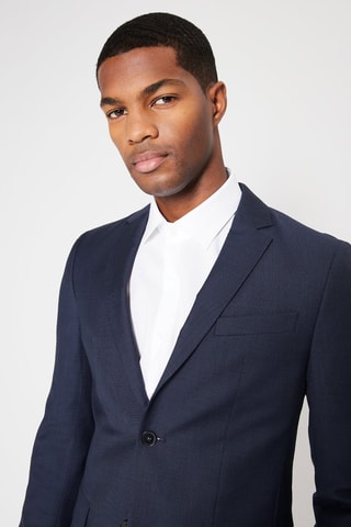 $Veste en laine Bleu marine